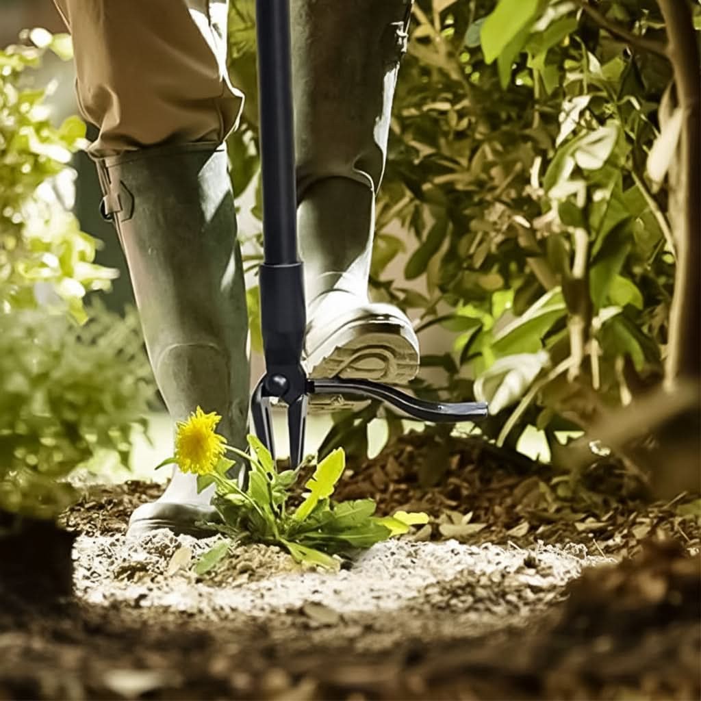 Arrache-mauvaises herbes à griffes, utilisation debout