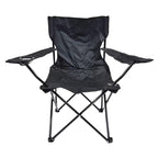 Chaise de camping pliante avec accoudoirs et porte-gobelet
