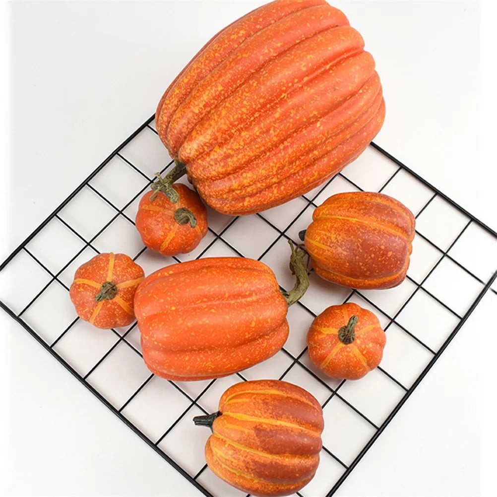 Citrouilles artificielles en mousse, lot de 7