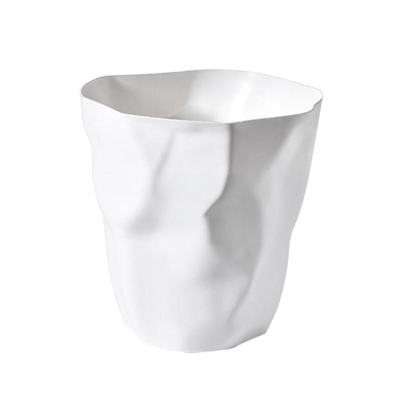 Corbeille à papier design effet froissé, 6 coloris