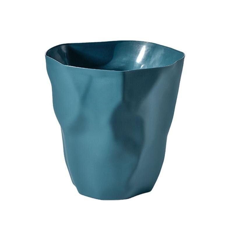 Corbeille à papier design effet froissé, 6 coloris