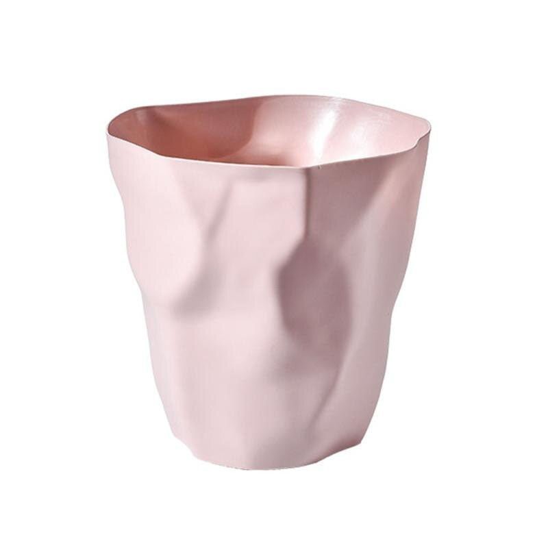 Corbeille à papier design effet froissé, 6 coloris