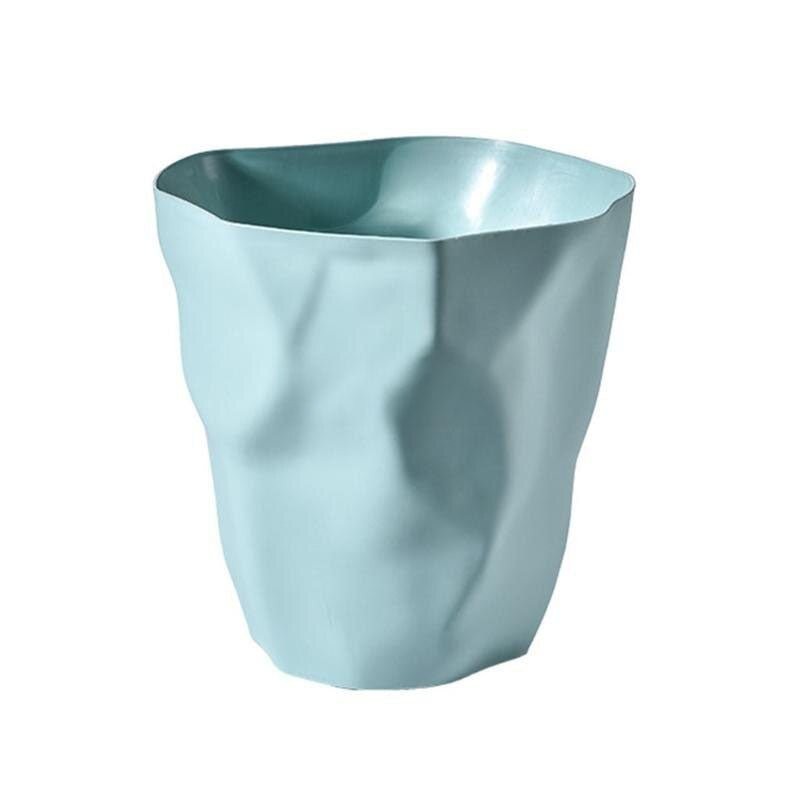 Corbeille à papier design effet froissé, 6 coloris