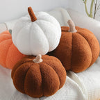 Coussin citrouille en peluche douce, 7 coloris