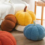 Coussin citrouille en peluche douce, 7 coloris