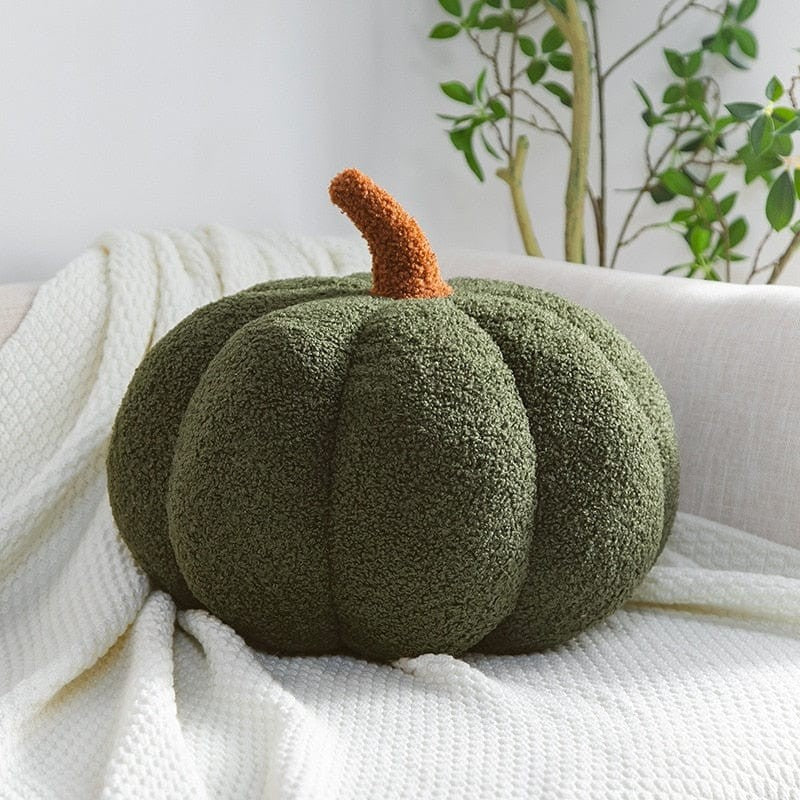 Coussin citrouille en peluche douce, 7 coloris