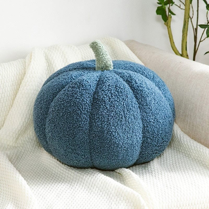 Coussin citrouille en peluche douce, 7 coloris