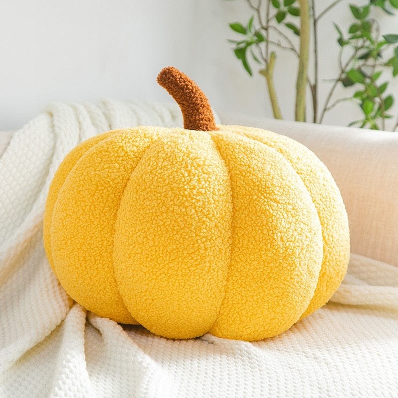 Coussin citrouille en peluche douce, 7 coloris