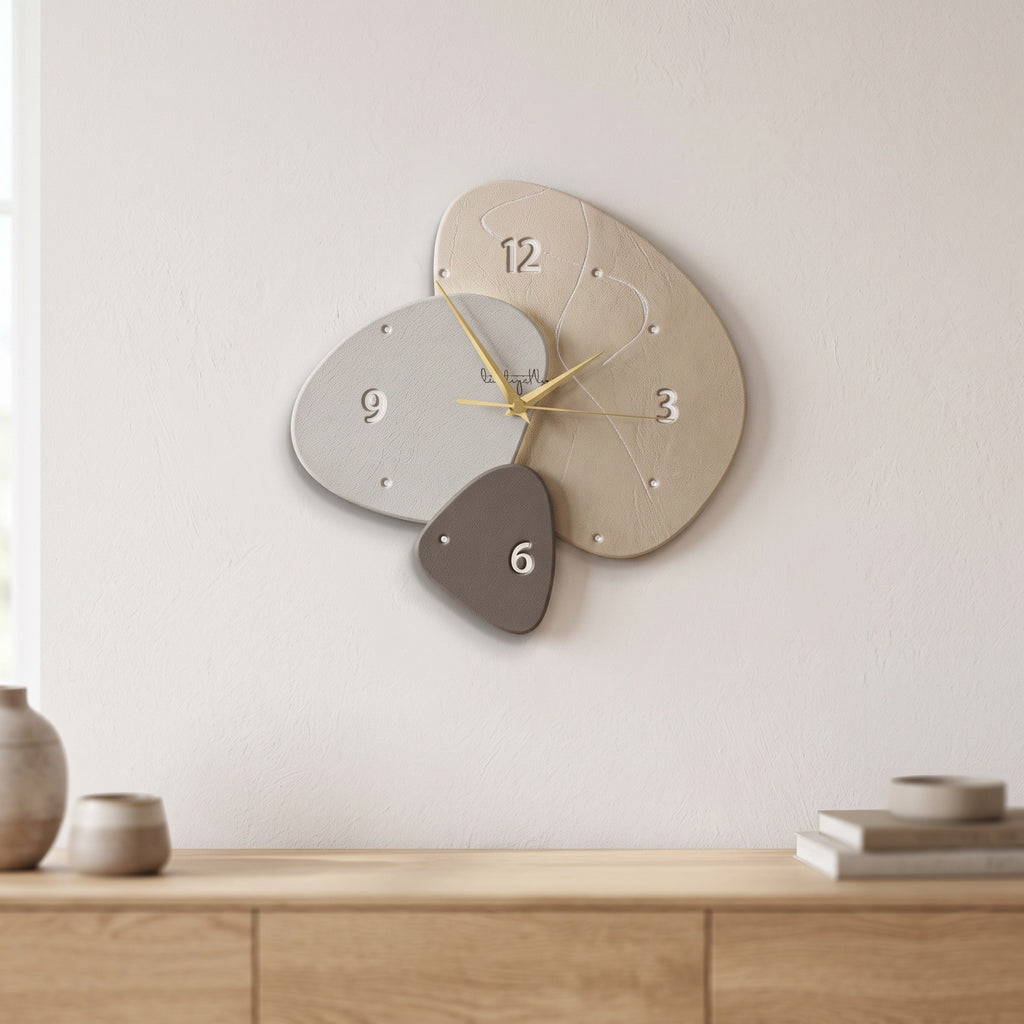 Horloge murale silencieuse de style scandinave, 3 motifs
