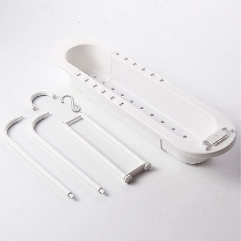 Organiseur d’évier extensible avec porte-torchon