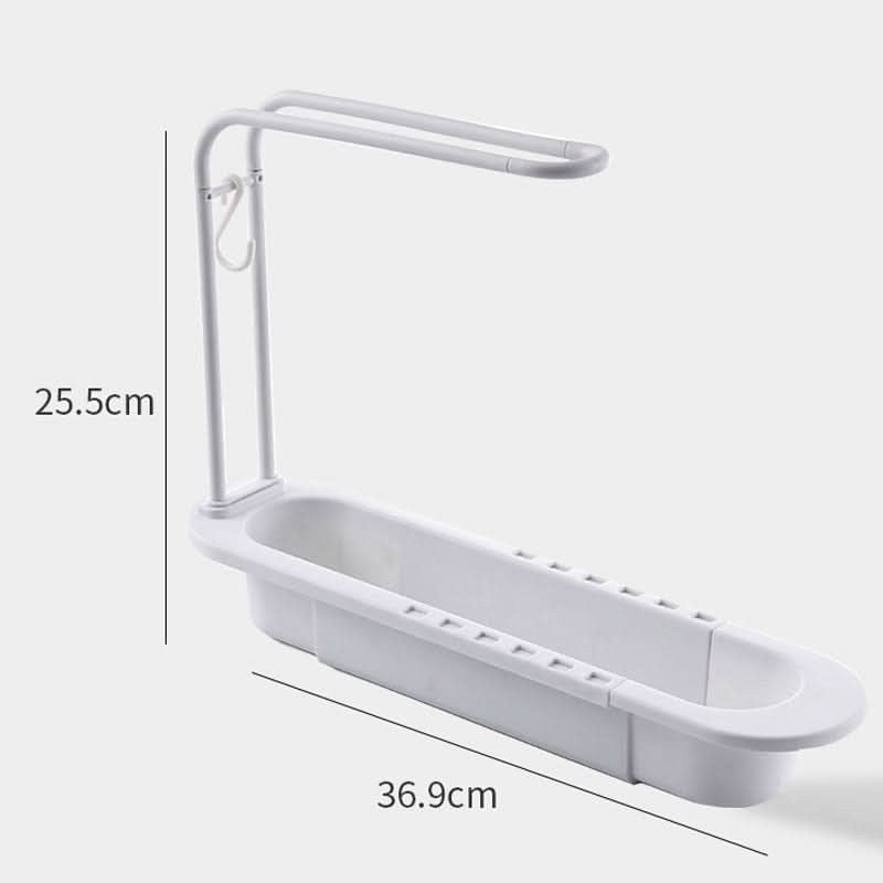 Organiseur d’évier extensible avec porte-torchon