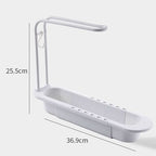 Organiseur d’évier extensible avec porte-torchon