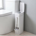Poubelle de salle de bain étroite avec brosse WC intégrée