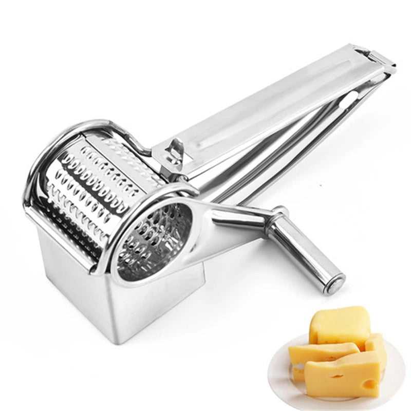 Râpe rotative à fromage en inox, tambours interchangeables