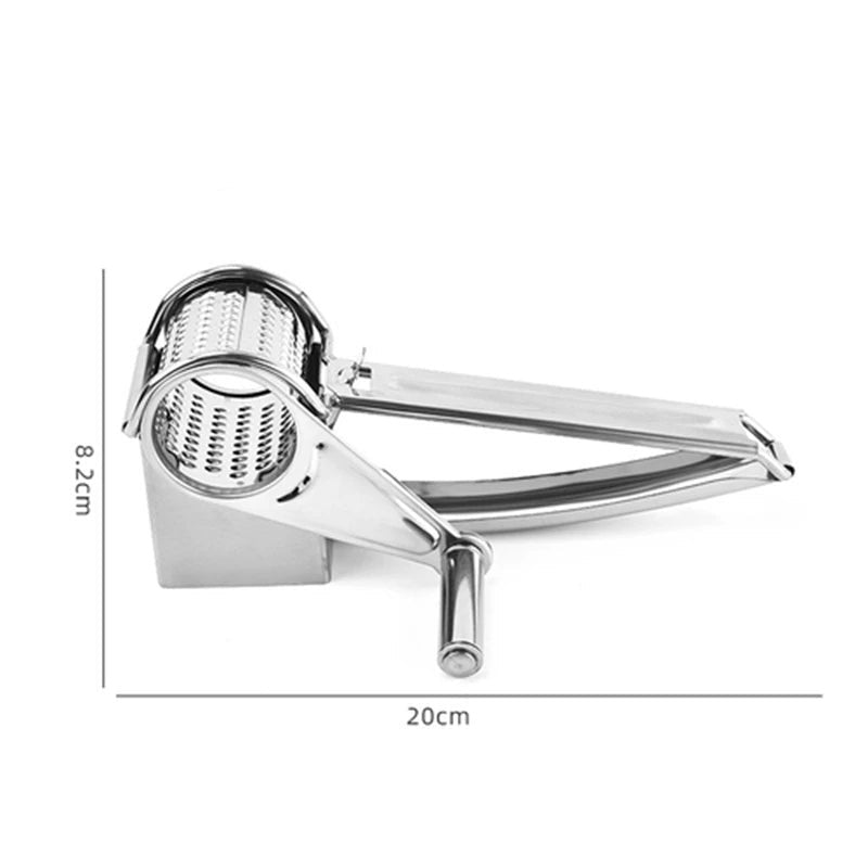Râpe rotative à fromage en inox, tambours interchangeables