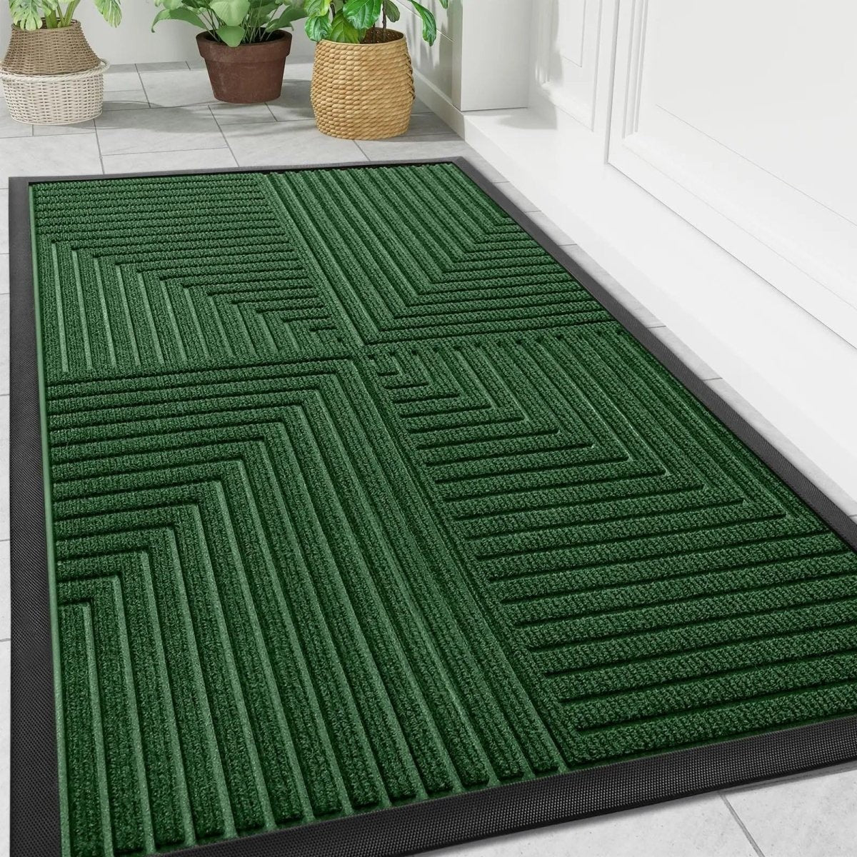 Tapis d’entrée antidérapant qui retient la saleté, 2 tailles
