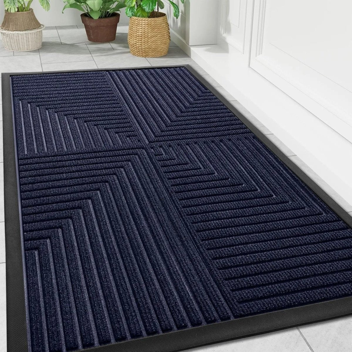 Tapis d’entrée antidérapant qui retient la saleté, 2 tailles