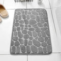 Tapis de bain en mousse à mémoire de forme, motif galets