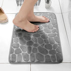 Tapis de bain en mousse à mémoire de forme, motif galets