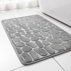 Tapis de bain en mousse à mémoire de forme, motif galets